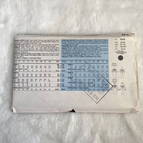 Butterick Fast & Easy Sewing Pattern - Picture 2 of 2